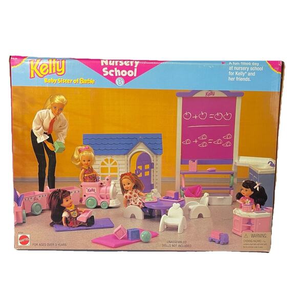 Vintage Mattel Kelly Nursery School Playset 1996 #67535 Barbie Baby Sister NIB - Picture 2 of 6